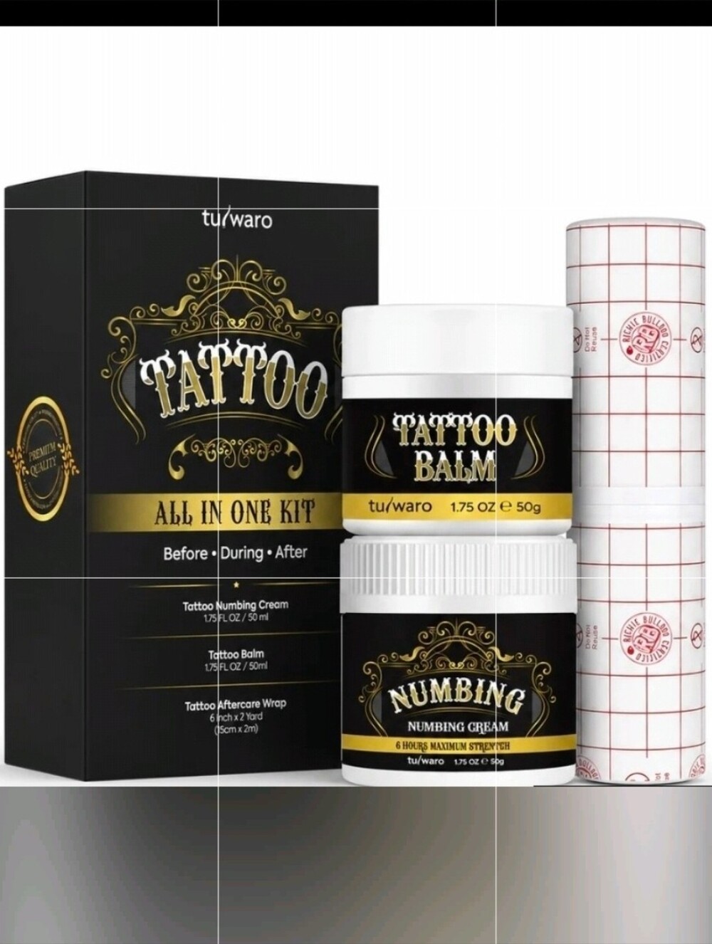 TUIWARO Complete Tattoo Care Kit Before, During And After